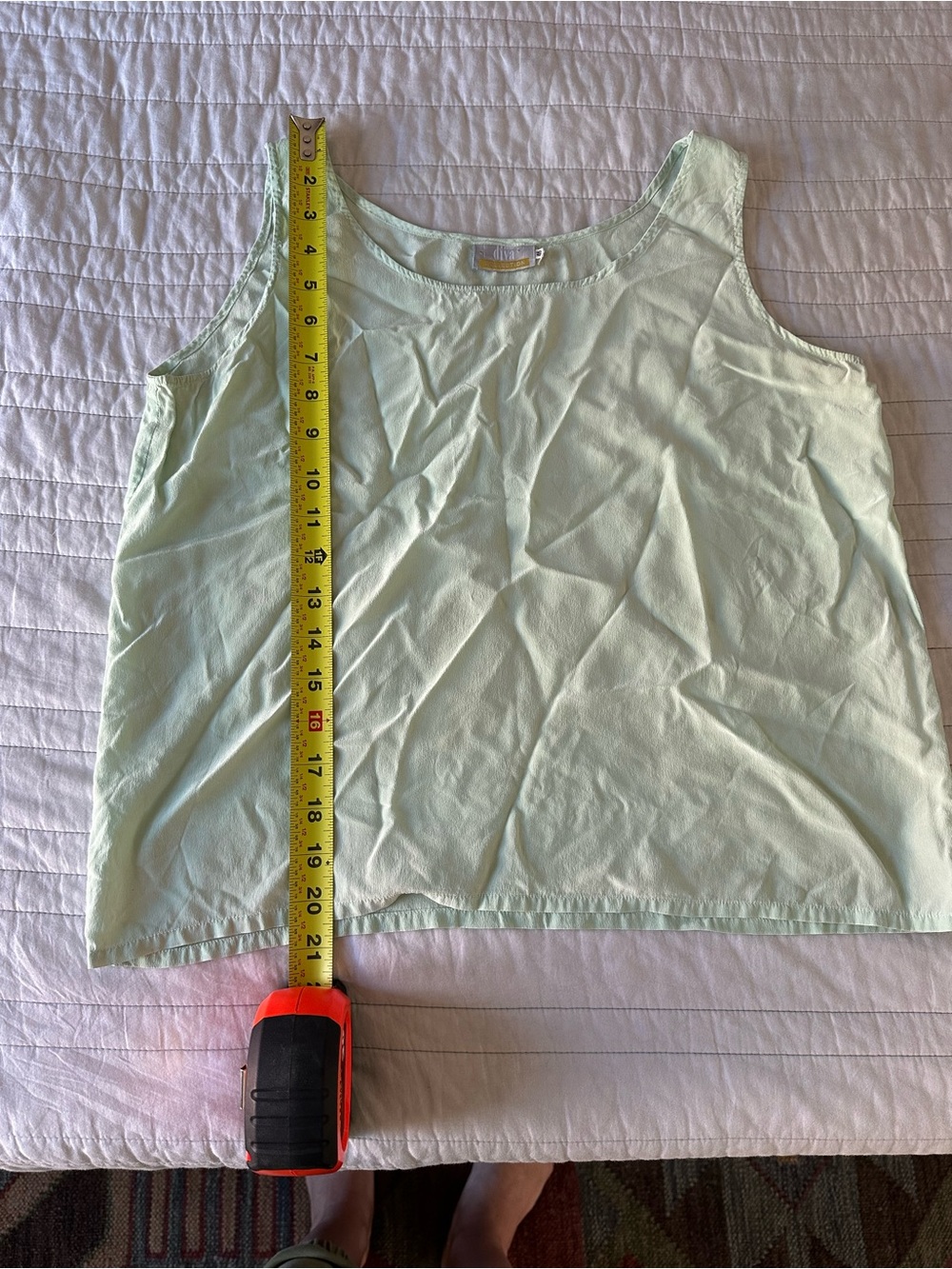 Vintage Mint Green Silk Tank - Picture 4 of 5
